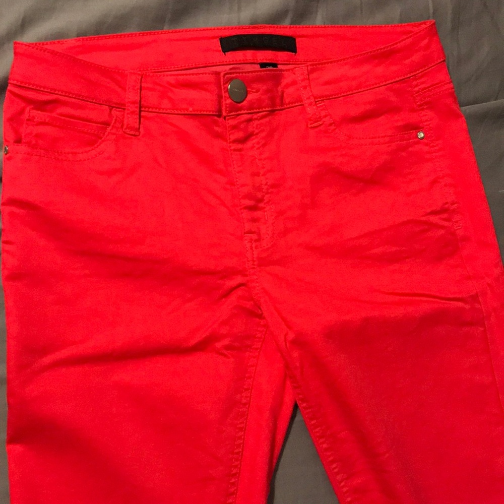 Pink skinny ankle pants